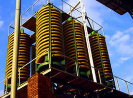 Gravity spiral chute